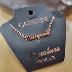 Catherine Personalized Name In Rose Gold Necklace